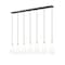 Z-Lite Farrell 7 Light Linear Chandelier, 7.25in. W x 13.75in. H, Matte Black 3043P7-7L-MB - alternate 1